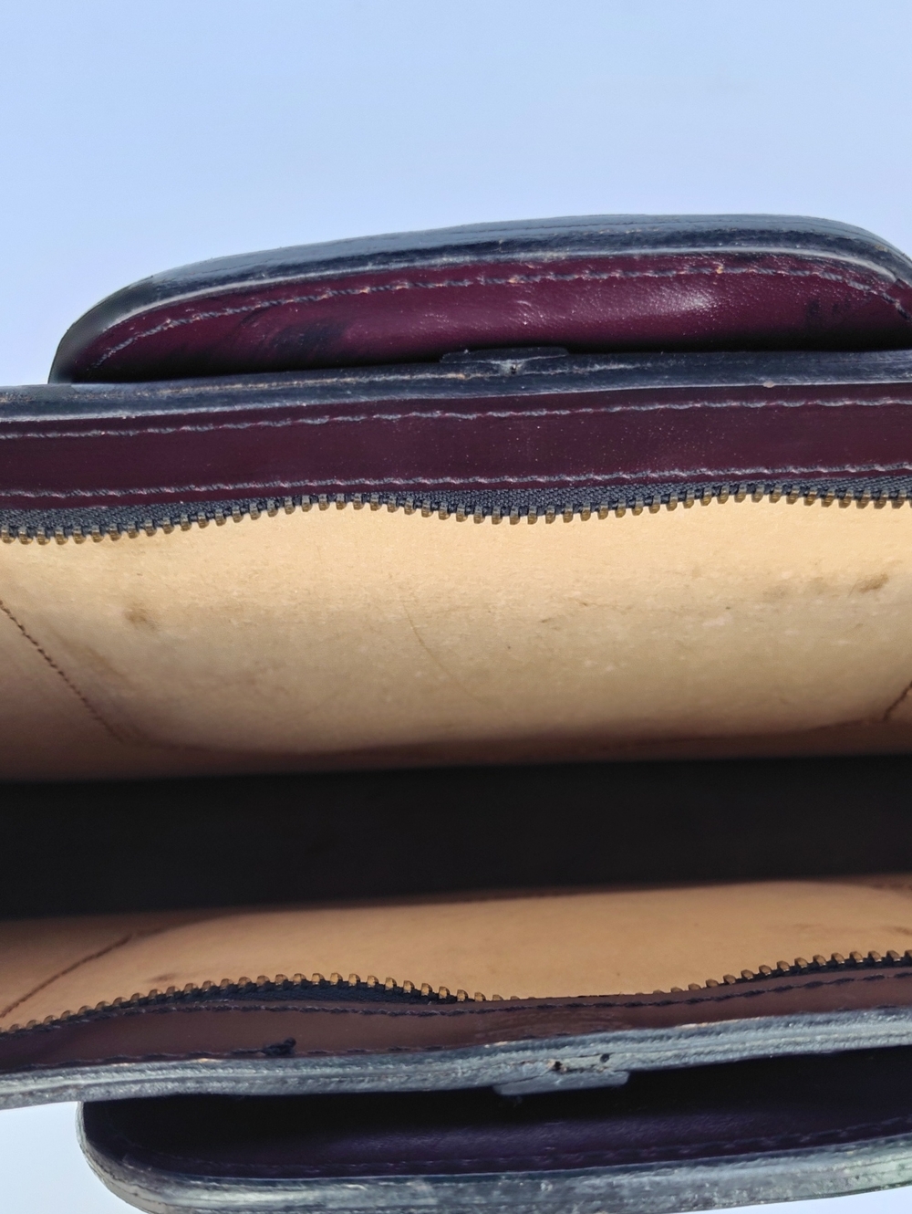 VTG Pegasus Leather Drop-Handle Briefcase Portfolio Oxblood - USA Made - Picture 10 of 13